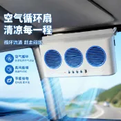回響小舖 【三頭強風爆閃】車用風扇 散熱風扇 空氣循環扇 排風扇 車載風扇 降溫風扇 應急燈風扇 夏季必備 強勁風力 低噪音 多角度調節