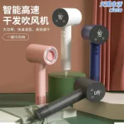 天際生活 【高速速乾】吹風機 電吹風 風筒 負離子吹風機 大功率吹風機 觸屏顯示屏 智能溫控 低噪音 源頭工廠直供 家用美髮沙龍適用