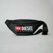 【DOKODEMO】Diesel 男士黑色 Logo 包 X09554 P5480 T8013 斜背包/腰包/肩背包