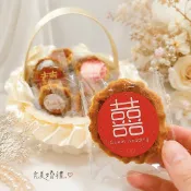 婚禮小物 - 格子煎餅 (二次進場.喜糖.訂婚結婚二次進場.桌上禮.送客喜糖.婚宴批發禮物糖果.婚禮小物.生日派對