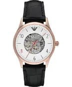 大高雄鐘錶城 EMPORIO ARMANI 亞曼尼 AR1924新年限量鏤空機械腕錶/白面41mm｜樂天領券現折★全館特惠中★指定刷卡回饋10%