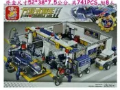 寶貝の玩具屋☆【樂高積木】小魯班B0356之F1賽車系列賽道維修站741PCS