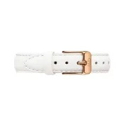 【Daniel Wellington】DW 錶帶 Petite Bondi 純真白真皮錶帶-玫瑰金(DW00200161)