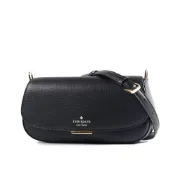【HOTAI購】【KATE SPADE】Quinn 粒面磁吸翻蓋斜背小包-黑色
