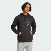 (店+)【adidas 愛迪達】ADIDAS 帽T BL FL HD GD 黑色 刷毛 連帽 長袖 男 IW3518