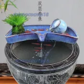 流水擺件魚缸造景過濾器循環養魚石槽水池中式創意微景觀裝飾家居