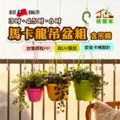 【綠藝家】馬卡龍吊盆組 3吋/4.5吋/6吋 含吊繩 8色可選 台灣製 PP塑膠 抗UV 歐盟色粉 多肉吊蘭觀葉適用 陽