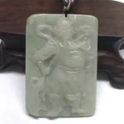 天然緬甸A貨 武聖關公關聖帝君關公關老爺避邪保平安吊飾項鍊