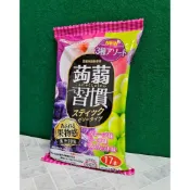 日本 NIKKOH 日幸製菓 蒟蒻習慣果凍 黑葡萄&麝香葡萄&白桃221g