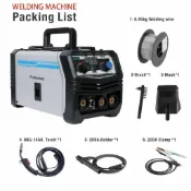公司貨+附發票 出口熱門三合一電焊機MIG/MMA/TIG-180 120A 110V220V美規標配