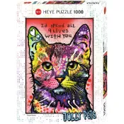 【現貨免運】德國 Heye 正版進口拼圖 1000片 29731 九命貓 彩色小貓 喵星人 裝飾畫 益智減壓玩具 送膠水