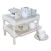 (店+)【品樂生活】多功能四層堆疊架(瀝水盤 杯架 火鍋料盤 燒烤料盤 材料盤 蔬菜盤 食材盤)