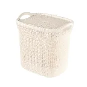【KEYWAY 聯府】附蓋藤藝衣物籃40L（1入）洗衣籃GB836