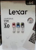 【小如的店】COSTCO好市多代購~LEXAR USB隨身碟64GB(每組3入)採用保護蓋設計.具吊飾孔
