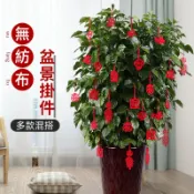 【新年盆栽掛飾】馬年過年掛件 春節過年氛圍裝飾品 節慶派對裝飾 盆景裝飾掛件 冬青盆栽裝飾 綠植發財樹吊飾 喜慶氛圍掛飾