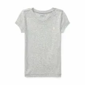 美國百分百【Ralph Lauren】V領 T恤 RL 短袖 T-shirt Polo 素面 小馬 灰色 女 I398