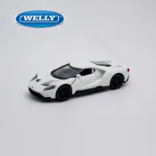 【WELLY 威利】4.75吋 2017 福特 Ford GT 經典超跑模型 43748CW(米白色)