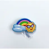 [RAINBOW PATTERN CHARM] JIBBITZ 附孔涼鞋,彩虹天氣圖案的魅力貼紙