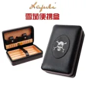 Lafuli 便攜雪茄盒 4支裝 雪鬆木盒 雪茄工具 可放雪茄剪 雪茄用品 雪茄工具 雪茄組 雪茄套裝 雪茄配件