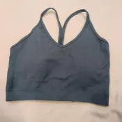 二手 淘汰 內搭背心 女用 小可愛 吸汗 少女 學生內衣 胸罩 藍色 細肩帶 露背 可客製 含穿 露露通訂製  原味