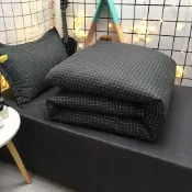 (店+)適合裸蝦 現貨/雙人特大 加大 加高35公分 床包組 格子床單被套 三件組 四件組 枕頭套 床罩 床包 水洗棉 狗狗卡通