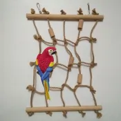 【吊床】 鸚鵡吊床 麻繩吊床 鸚鵡攀爬網 鸚鵡鞦韆 鸚鵡爬繩 鳥籠吊飾 灰鸚鵡用品 鸚鵡磨嘴玩具 鳥籠配件 鸚鵡啃咬玩具
