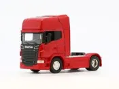 1:64 威利SCANIA拖頭貨車紅色模型仿真合金品新品WELLY