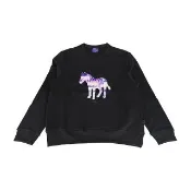 【Paul Smith】PAUL SMITH 簽字LOGO粉紫斑馬圖騰有機棉休閒長袖T恤(男款/黑)