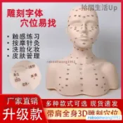 限時免運 美容按摩頭模字體穴位按摩頭帶肩膀模特頭化妝紋繡半身假人頭 美容按摩 /紋繡頭模 按摩頭帶肩膀模特頭化妝