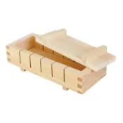 木創 無塗裝原木壓壽司模具 大 (六切) 24.2x10.2xH6cm [偶拾小巷] 日本製