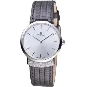 【TITONI】MADEMOISELLE優雅伊人系列皮革腕錶(TQ42912S-ST-590)