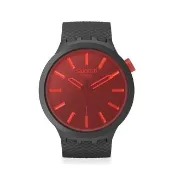 【SWATCH】MIDNIGHT MODE 大錶面手錶/男錶/女錶/瑞士製造 SB05B111(47mm)
