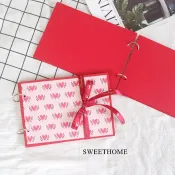 [🔺現貨] 隨貨附發票▶Sweet Home 手作卡片－甜蜜愛心活頁式手工書／紅色＊活頁式回憶相本－生日 手工卡片