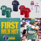 全新附吊牌 MLB 代購 鄭宗哲 短T 背號T 波士頓紅襪 NIKE 電繡球衣
