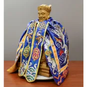 【靜福緣】精緻繡工『手工銀蔥雙鶴壽衣(不含神尊和神帽)』1尺3神尊穿神明衣土地公衣 土地公壽衣 神明衣 福德正神神衣