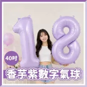 (店+)【臺灣現貨🧾開發票】 40吋香芋紫數字氣球 | 紫色氣球 | 告白氣球 | 派對佈置 | 生日氣球 | 鋁箔氣球