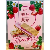 便宜賣 盛香珍 濃厚雙餡 草莓白巧克力風味 巧克酥 威化酥 125g