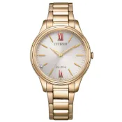 CITIZEN 星辰   LADYS 羅馬經典時刻晶鑽光動能女錶/34mm(EM0418-81X)