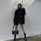 【Aa.chic】秋冬V領捲捲毛大圓釦外套(四色).女裝/外套/毛毛/秋冬【C138018】