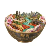（言誠）柳州金屬浮雕磁吸冰箱貼文創旅遊紀念品螺螄粉龍潭公園伴手禮物