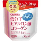 (店+)【ORIHIRO】【日本直送】 低分子玻尿酸膠原蛋白粉 180g 約30日份 膠原蛋白勝肽5000mg＋玻尿酸＋葡萄糖胺＋神經醯胺