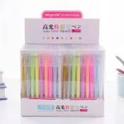 學習搭檔🐧高光筆手繪畫白色 韓具全套9/12色粉彩中性筆熒光黑卡手賬油漆筆