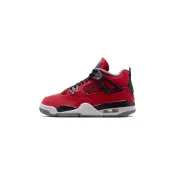 (店+)【Michael Jordan 喬丹】Air Jordan 4 Retro Toro Bravo GS 復刻 芝加哥 黑紅色 大童女鞋 FQ8213-600