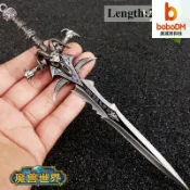 波波折扣社 【合金鑲鑽】霜之哀傷模型 魔獸世界模型 阿爾薩斯之劍 金屬羊頭劍 合金擺件 收藏手辦 22cm精工 遊戲周邊 生日禮物