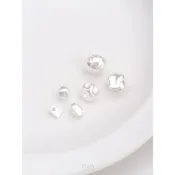 ALGD241202- 保色厚銀異形石頭珠三角小碎金隔珠不規則散珠diy串手鍊飾品配件