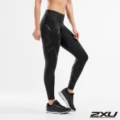 【澳洲 2XU】女新款 基礎壓縮長褲.緊身彈力褲.運動壓力褲/抗菌防臭_黑_2XWA4173BBLKNRO