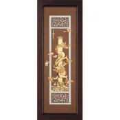 開運陶源 雅鑑鑫品 【古典中國風系列 金龍聚寶】 龍 純金金箔畫 102x38cm