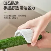【隨意彎曲】胡蘿蔔果蔬刷 日本果蔬刷 馬鈴薯刷 牛蒡刷 小黃瓜刷 根莖類蔬果刷 水槽刷 網藍刷(菜瓜布)