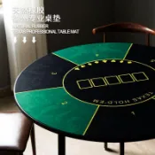 下殺價🔥圓形桌布直徑1.2米圓型德州撲克桌墊麻將桌布籌碼橡膠墊桌面檯布
