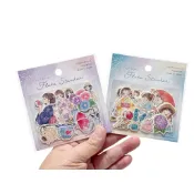 日本貼紙 夏季風物語穿著浴衣的少女466869夏日祭典 彈珠汽水 撈金魚 花火 煙火 貼紙 手帳貼紙 日本製